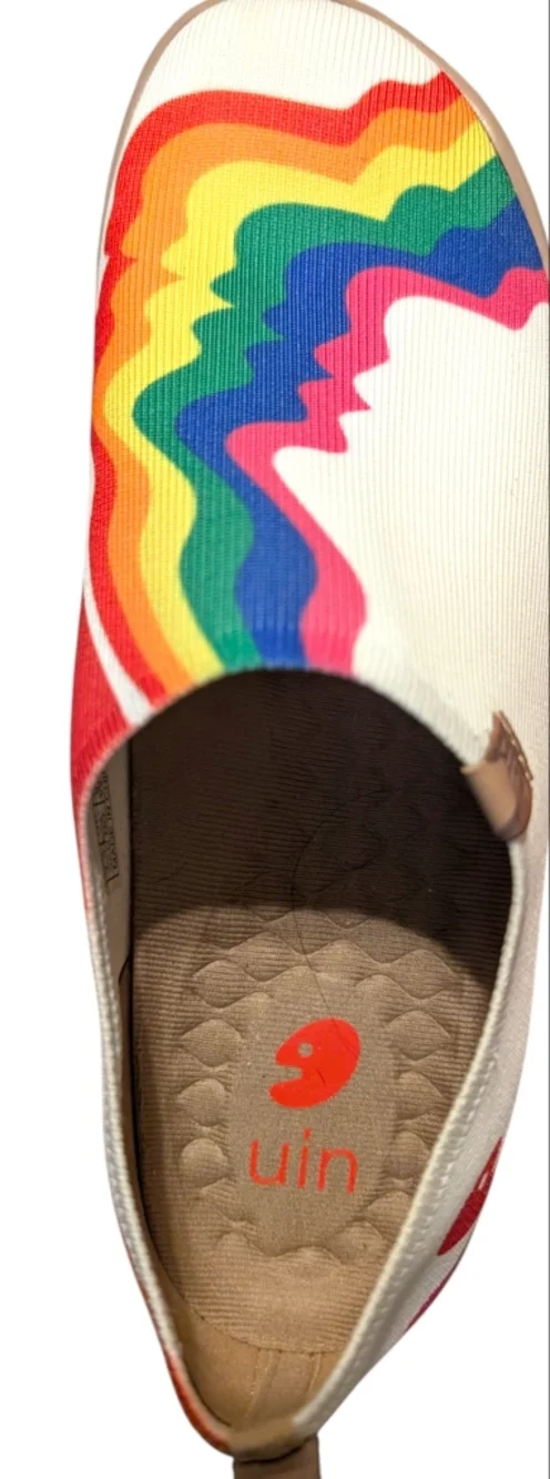 PRIDE Rainbow Slip On Shoes Dopamine Dressing Art Teacher Loafers UIN Size 7.5